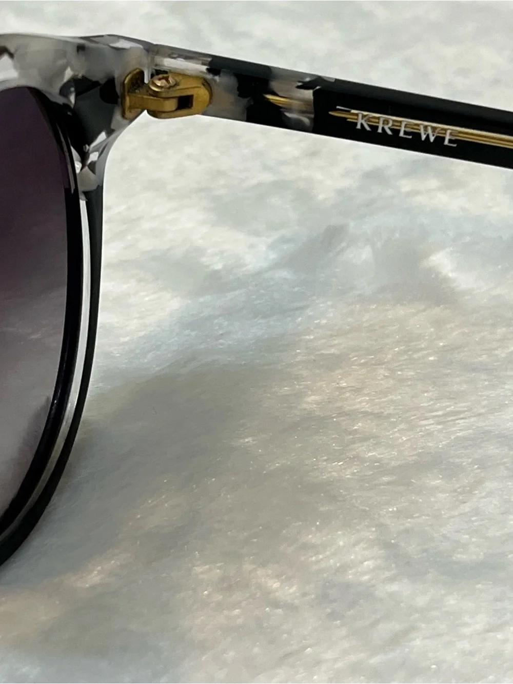 Krewe St. Louis Sunglasses 46-23 Polarized Mirrored Black & White Tortoise Shell